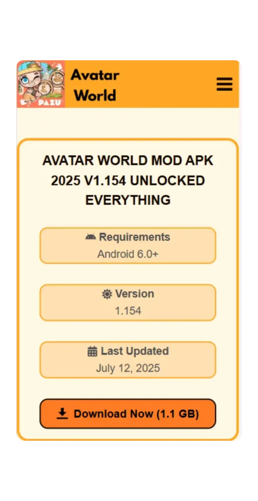 Pazu AVATAR WORLD MOD APK 2026 V1.193 TERBUKA SEMUANYA 3 How to download avatar world mod apk