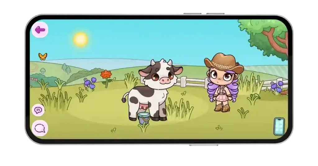 Milking the cow in Avatar World Mod APK